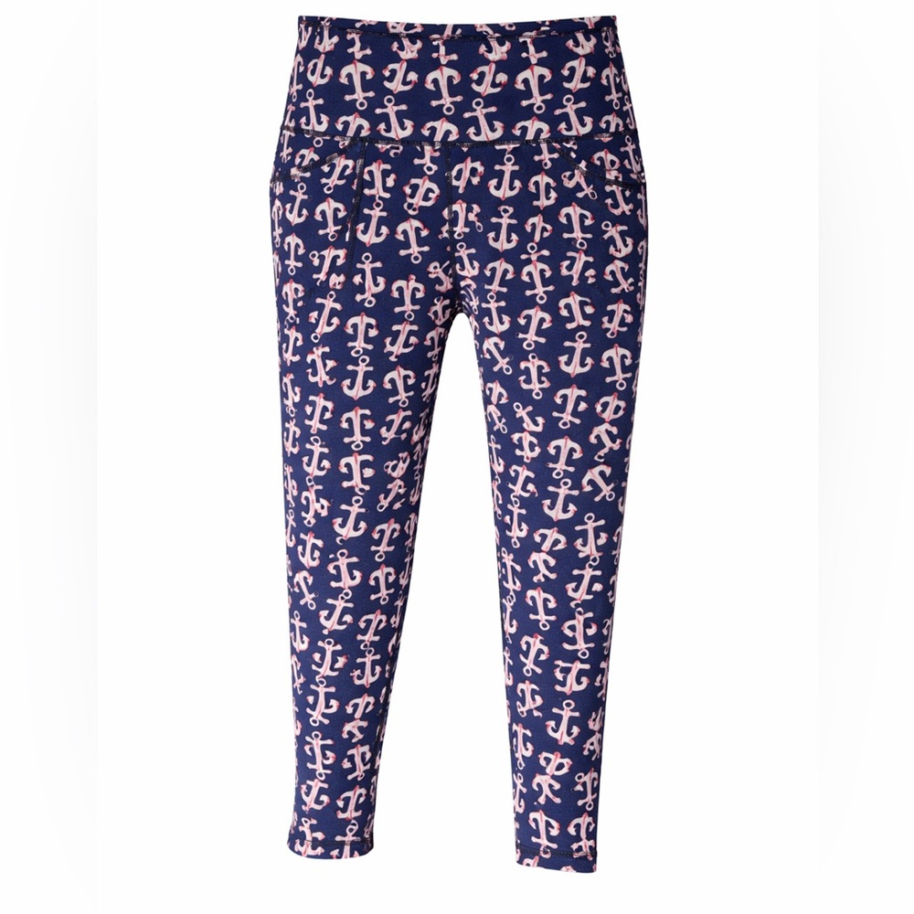 NWT Simply Southern Anchor Print Cropped Leggings